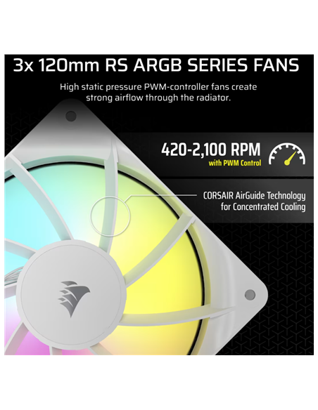 Corsair Liquid CPU Cooler | 360 RS ARGB | White