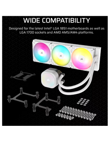 Corsair Liquid CPU Cooler | 360 RS ARGB | White