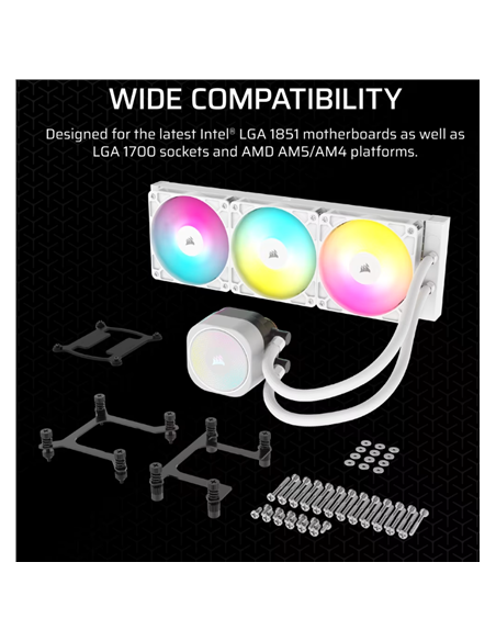 Corsair Liquid CPU Cooler | 360 RS ARGB | White