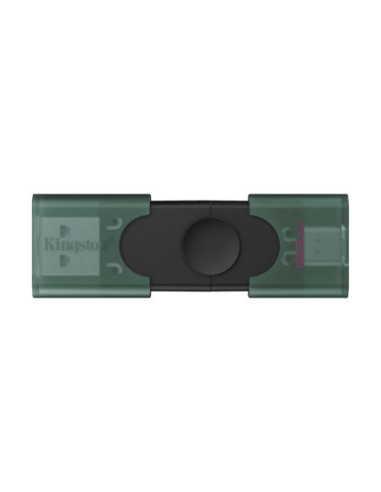 Kingston DataTraveler Duo | 128 GB | USB Type-C/Type-A | Black/Green