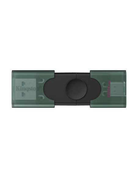 Kingston DataTraveler Duo | 128 GB | USB Type-C/Type-A | Black/Green