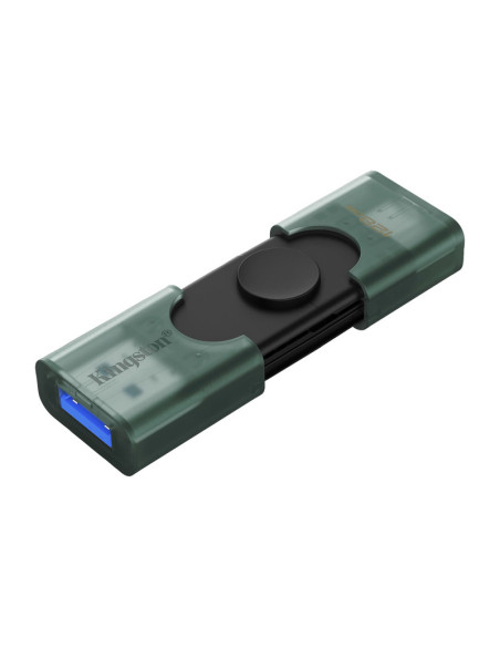 Kingston DataTraveler Duo | 128 GB | USB Type-C/Type-A | Black/Green